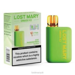 Kiwi Passion Fruit Guava Lost Mary Tappo UK - LOST MARY DM600 X2 Disposable Vape THZJ193