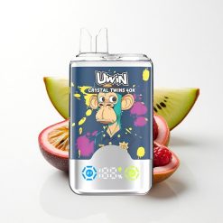 Uwin Crystal Twins 40000 Puffs Kiwi Passion Fruit Guava Blueberry Raspberry Dual Flavor 850mAh