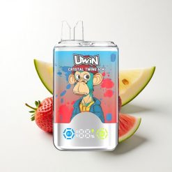 Uwin Crystal Twins 40000 Puffs Strawberry Watermelon Lemon Lime Dual Flavor 850mAh