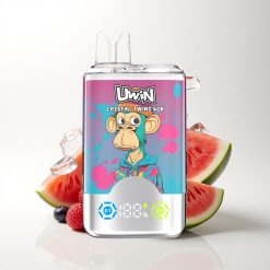 Uwin Crystal Twins 40000 Puffs Watermelon Ice Mixed Berries Dual Flavor 850mAh 32ml