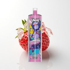Uwin Shisha Hookah Crystal 20000 Puffs Strawberry Ice 0% Nicotine 650mAh