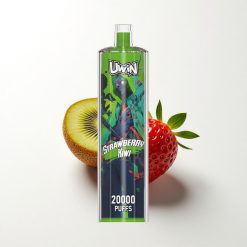 Uwin Shisha Hookah Crystal 20000 Puffs Strawberry Kiwi Mesh Coil 0% Nicotine