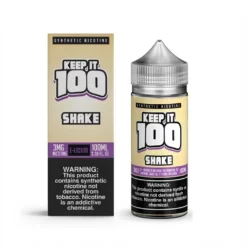 Keep It 100 Shake 2 Mouth Cake Vanilla Creme 100ml Synthetic Nicotine